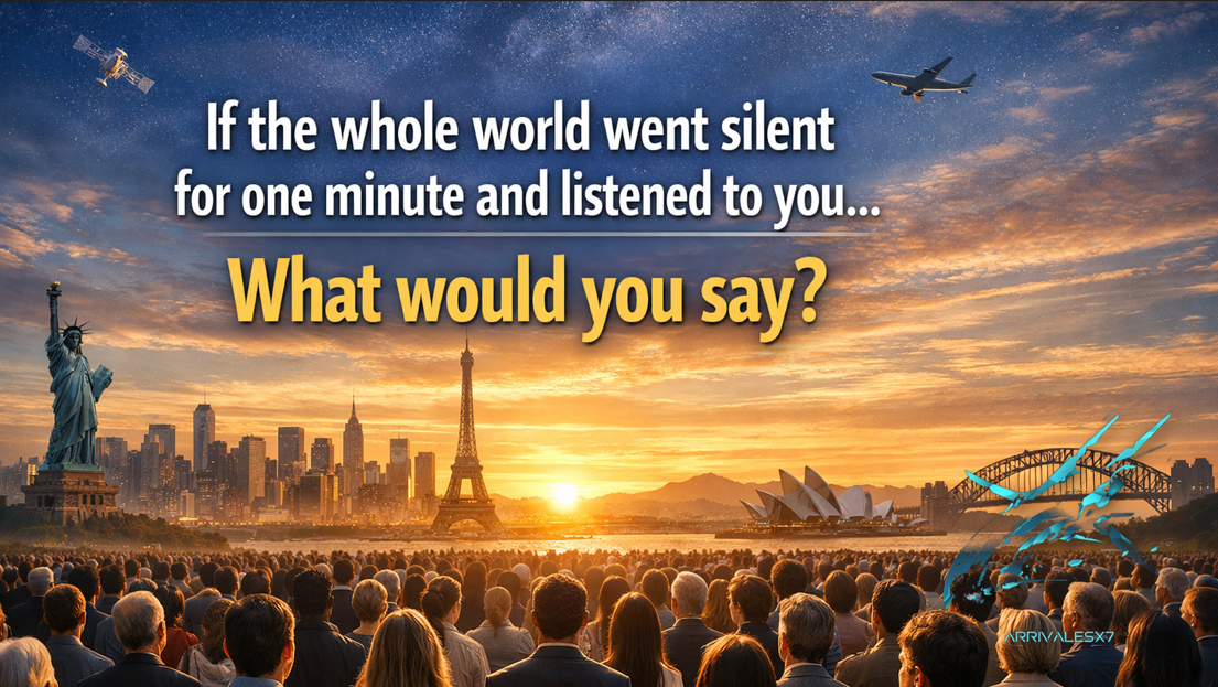 If the whole world went silent for one minute and listened to you… what would you say? — arrivalesx7